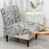 Armless Room(Grey/Black,1) Iauddy Accent Slipper Chair Cover Slipcover,Stretch Spandex Printed Removable Non-Slip Silp