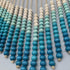24 Inches) Boho Ombre Wood Bead Wall Hanging, Handmade Unique Giant Art Decor for Bedroom, Nursery, Living Room