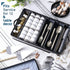 Durable Silverware Storage Box - 5 Compartment Flatware Case with Padded Dividers, Handles, Removable Lid