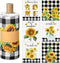 Mindsoft 36 Pcs Spring Sunflower Reusable Paper Towels Rolls Sunshine Washable Bulk Spring