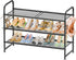 3-Tier Closet 33" SUFAUY Mesh Shoe Rack, Metal Wide Shoe Shelf Heavy Duty, Black