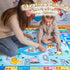 4x6 Kids Play Rug, Ultra-Soft Educational Animal & Season Shape Carpet, Non-Slip Washable Floor Mat for Nursery Bedroom