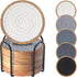 Coasters for Drinks Absorbent Sets of 5, Woven Coasters with Holder for Coffee Table, Gray Series