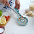 Handmade Ceramic Spoon Rest for Stove Top, 10" Colorful Kitchen Counter Utensil Holder, Dishwasher Safe