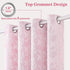 84 Inches Grommet 52" 84" Yinhua Pink Curtains for Girls Room Double Layer Blackout Curtains for Bedroom Long Nursery
