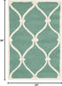 SAFAVIEH Cambridge Collection Accent Rug, 2' x 3', Teal & Ivory, Handmade Moroccan Wool