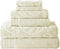 Modern Threads 6 Piece Jacquard/Solid Towel Set-Medallion Swirl Ivory