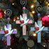 Faith Hope Love Cross Christmas Ornaments, Set of 3 Religious Crosses with Doves, Hearts, Inspirational Xmas Gift