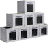 Foldable Storage Cubes - Decorative Fabric Bins for Clothes Storage, Closet Organizers for Shelves, 11inch, Set of 8,