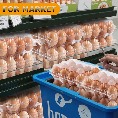 ALISWAT 120 Pack 12 Count, 1 Dozen Egg Cartons Cheap Bulk Clear Empty Egg Cartons for Chicken Eggs, Plastic Egg Holder