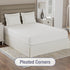 Lux Hotel Tailored Bed Skirt, Classic 14" Drop Length Pleated Styling, Full, Ivory