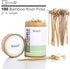 Bamboo Skewers for Appetizers 6" - 100 Pcs Wooden Cocktail Picks for Parties