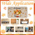Winter Fall Door Mat | Non Slip Farmhouse Welcome Mats for Outdoor Indoor, Snowflake Pumpkin Floor Door Mat, 27.6x15.7