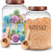 SiliFine 1 Sets 74 oz Large Bath Salt Container with Wooden Scoop
