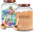 SiliFine 1 Sets 74 oz Large Bath Salt Container with Wooden Scoop
