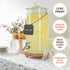 2 Gallon Glass Drink Dispenser with Spout for Parties - Tall Airtight Mason Style Beverage Serveware Stand with Metal
