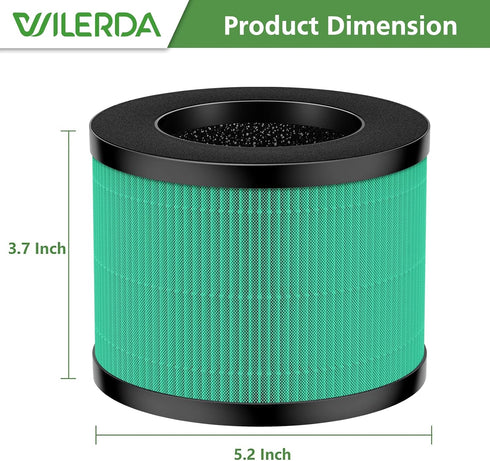 True HEPA Replacement Filter, Compatible with MK-06, TZ-K1, MJ001H Air Purifier, 4-in-1 High-Efficiency H13 Filter