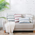 2 Pack Multicolor Stripe Euro Pillow Case, Soft Linen Square Decorative Throw Cushion Cover, 26" x 26"
