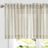 jinchan Striped Valance Window Treatment, Linen Valance for Small Windows, Farmhouse Valance Curtain, Light Filtering