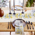 90 Inch Spring Table Runner, Summer Flower Wild Leaves Floral Holiday Dinner Party Decoration for Dining Room