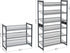 3-Tier 9-12 ULMR03GB SONGMICS Shoe Rack, Shoe Organizer, Metal Shoe Storage for Garage, Stackable Shoe Shelf