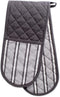 DII Double Strip Chef Kitchen Cooking & Baking Collection, Double Oven Mitt, 35x7.5, Mineral Gray
