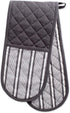 DII Double Strip Chef Kitchen Cooking & Baking Collection, Double Oven Mitt, 35x7.5, Mineral Gray
