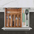 Kitchen Drawer Organizer - Acacia Silverware Holder, Extra Deep Grooved Divider, 7 Slots Cutlery Organizer Flatware Tray