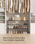 3-Tier 16-20 11.8 36.2 21.7 Inches, ULSA303B02 SONGMICS Shoe Rack, Shoe Organizer, Metal Storage Shelf, Upright