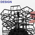 12 140 NHZ Tea Bag Organizer - Spinning Carousel Holder With Compartments, Up to Tea Bags Storage, Black Powder Coated