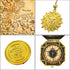 Gejoy Halloween Pirate Treasure Map, Vintage Gold Secret Sea Historical Theme Party Accessory with Compass Necklace and