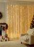 300 9.8 8 Brightown LED Curtain Lights, FT Plug in Fairy Lights for Bedroom, Lighting Modes, Christmas String Lights
