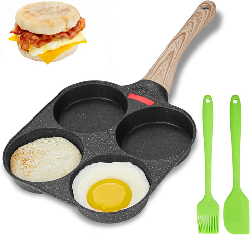 MyLifeUNIT 4-Cup Nonstick Egg Frying Pan, Skillet for Breakfast, Pancakes, Suitable for Gas Stove