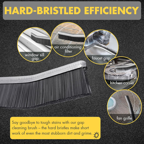 2Pcs Crevice Gap Cleaning Brush, Hard Bristle Brushes for Small Spaces Cleaning, Thin Bathroom Gap Cleaning Brush, Gap Brush Suitable for Kitchen Surfaces, Windows Groove, Tiles & Faucets