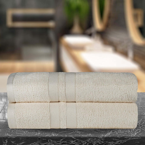 Superior Ultra-Soft 2-Piece Cotton Bath Sheet Set - Oversized Body Towels for Bathroom Decor, Shower, Spa, Gym, Guest