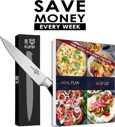 KUMA 3.5 Inch Paring Knife, Pro Bolster Japanese Profile Kitchen Knife for Detailing, Stainless Steel Vegetable & Fruit