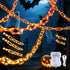 Halloween Chain String Lights,10.5 FT 175LED Plastic Chain Orange Light Battery Operated