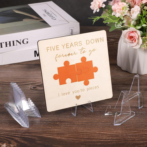 30pcs Card Display Stand, 2.2 Inch Small Transparent Acrylic Holder for Business Cards, Mini Clear Easel