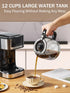 Ihomekee Programmable 12 Coffee Maker, Drip Coffee Maker Cup, Regular & Strong Brew Drip Coffee Machine with Iced