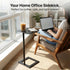23.4" Stable C Table End Table, Tall C Shaped Side Table That Slides Under Sofa, Slim Under Couch Table, Modern
