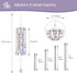 4 GiftAmaz Crystal Suncatcher Wind Chimes with Tuned Tubes, Hanging Prism Rainbow Maker Chandelier Crystal Pendant Wind