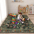 5x7 Rugcomf Living Room Rug Rug Machine Washable Boho Area Rug Non Slip Floral Animal Vintage Low Pile Large Rugs