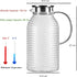 3 Liter/100 Oz Karafu Glass Pitcher with Lid, Easy Clean Heat Resistance Borosilicate Glass Jug for Hot/Cold Water