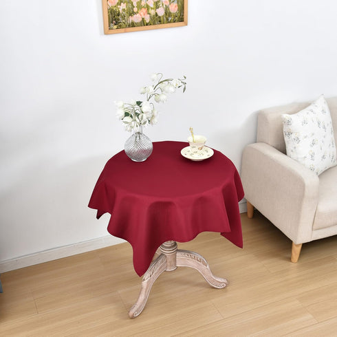 Viiamacki 36 36 Inch, Burgundy Square Small Tablecloth, x Stain and Wrinkle Resistant Machine Washable Polyester Table