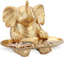 ZJ Whoest Gold Elephant Statue For Home Decor Accents Living Room Bookshelf TV Stand