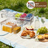 Counter, Bread Box with Ice Chilled Condiment Caddy, Portable Airtight Storage Container with Lid Handle for Kitchen