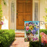 Welcome Spring Pansy Floral Garden Flag, 12 x 18 Inch Double Sided Small Decor for Outdoor Summer Holiday