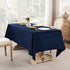 Outdoor(60 84 inch,Navy Softalker Jacquard Rectangle Tablecloth - Geometric Line Damask Table Covers Waterproof Stain