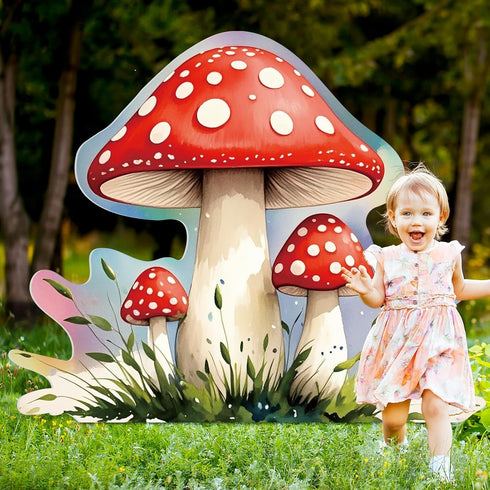 Teling 43.3 x 37.4 Inch Large Mushroom Photo Prop Party Decoration Forest