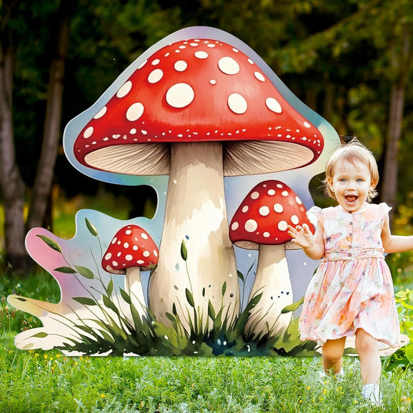 Teling 43.3 x 37.4 Inch Large Mushroom Photo Prop Party Decoration Forest